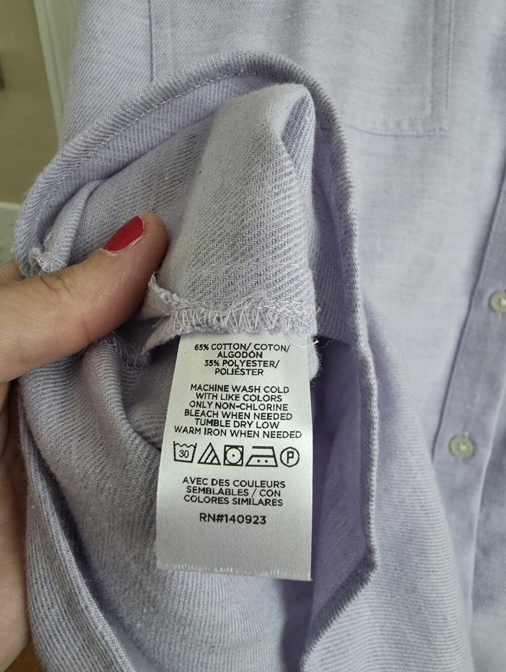 NWT LOFT Light Lavender Button-Down Shirt Sz XXL - Picture 4 of 4